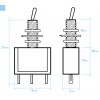 Interruptor - unipolar mini con palanca 2 Amp 250V